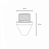 HS95 Chrome Double Nozzle 1.0mm