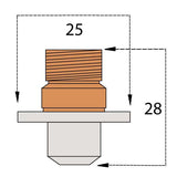 Pencil Nozzle 2.0mm Chrome