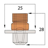 Pencil Double Nozzle 1.5mm Chrome
