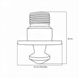 Pencil Nozzle 1.0mm HP Chrome
