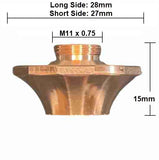 SS Booster Nozzle, D28-H15-M11, 2.0mm (10-pack)