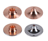 Nozzle, Precitec Compatible, D28-H15-M11, Concave (10-Pack) - Concave - 1.6mm - Chrome (Double)