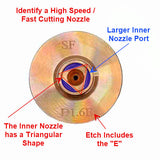 Nozzle, Precitec Compatible, D28-H15-M11, Concave (10-Pack) - Concave - 1.3mm - Chrome (Double)