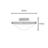 Nozzle, Raytools Compatible, D32, H15, M14 (10-Pack) - Double (Chrome) - 3.0mm