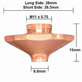 Nozzle Hans SB, D28-H15-M11 (10-Pack) - Copper (Single) - 1.7mm